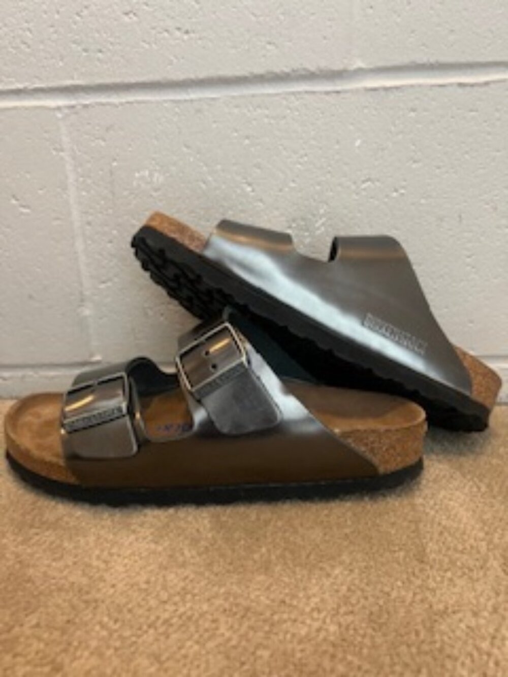 Birkenstock Arizona Metallica Anthracite Size 37